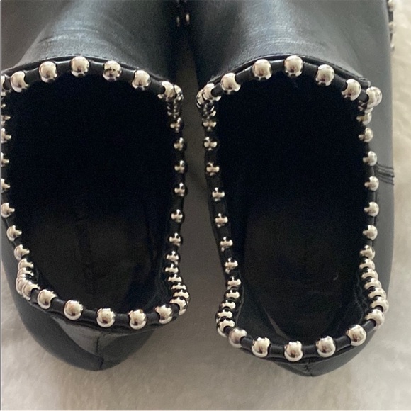 ALEXANDER WANG Black Leather Studded Booties. Size 5 - Picture 5 of 8